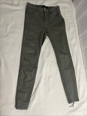 Women's Slim Stretch Jeans in Olive Green